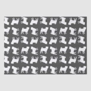 Pug Dog Baby shower Grey Puppy Gender Neutral Tissuepapier