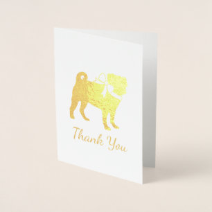 Pug Dog Baby shower Thema Puppy Gender Neutraal Folie Kaarten