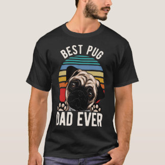 Pug Dog - Best Pug Pap Ever Retro Klassiek T-shirt