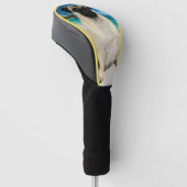 Pug Dog bij het Beach Golf Head Hoesje Golfheadcover (Schuin)