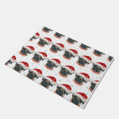 Pug Dog Breed Christmas Stars Deurmat (Schuin)