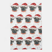 Pug Dog Breed Christmas Stars Theedoek (Verticaal)