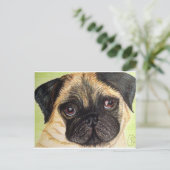 Pug Dog Briefkaart (Staand voorkant)