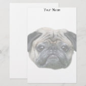 Pug dog briefpapier (Voorkant / Achterkant)