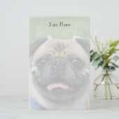 Pug dog briefpapier (Staand voorkant)