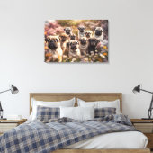 Pug Dog Canvas Afdruk (Insitu (Slaapkamer))