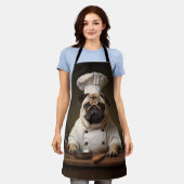 Pug Dog Chef Schort (Gedragen)