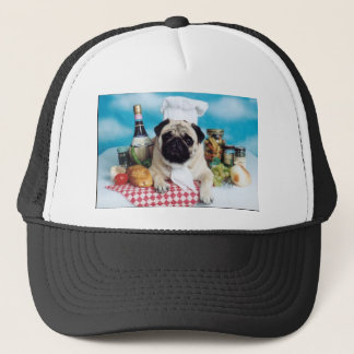 Pug Dog Chef Trucker Pet