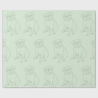 Pug Dog Decorated Wrapping Paper Cadeaupapier