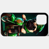 Pug Dog Driving Bike St. Patrick's Day Case-Mate iPhone Case (Achterkant (horizontaal))