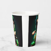 Pug Dog Driving Bike St. Patrick's Day Papieren Bekers (Links)