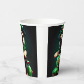 Pug Dog Driving Bike St. Patrick's Day Papieren Bekers (Rechts)