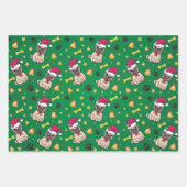 Pug Dog en Kerstmis Inpakpapier Vel (Voorkant 2)