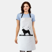 Pug Dog - Halloween Moon Silhouette Classic T-Shir Schort (Gedragen)