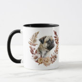Pug Dog Herfst krans Mok (Links)