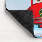 Pug Dog in auto met kerstman Muismat (Hoek)