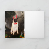 Pug Dog in Halloween Kostuum Kaart (Binnen)
