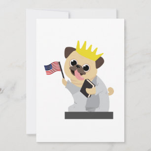 Pug Dog Independence Day - 4 juli