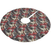 Pug Dog Kerstfeest Kerstboom Rok (Gekanteld)