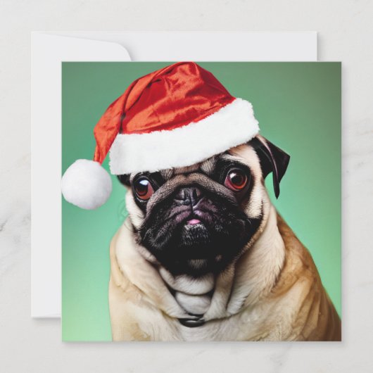 Pug Dog Kerstmis (Voorkant)
