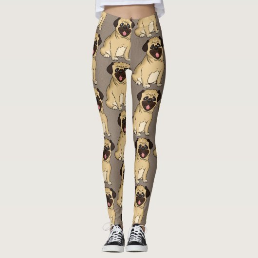 Pug Dog Leggings (Voorkant)