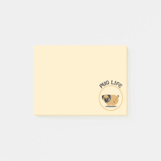 Pug Dog Life Post-it® notes (Voorkant)