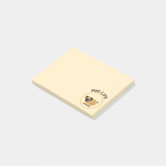 Pug Dog Life Post-it® notes (Schuin)