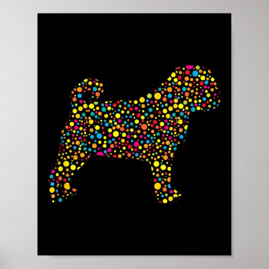 Pug Dog Lka Dot International Dot Day Poster (Voorkant)