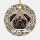 Pug Dog Loving Memory ornament (Voorkant)