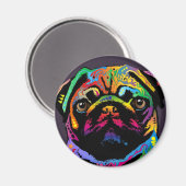 Pug Dog Magneet (Voorkant / Achterkant)
