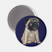 Pug Dog Magnet Magneet (Voorkant / Achterkant)