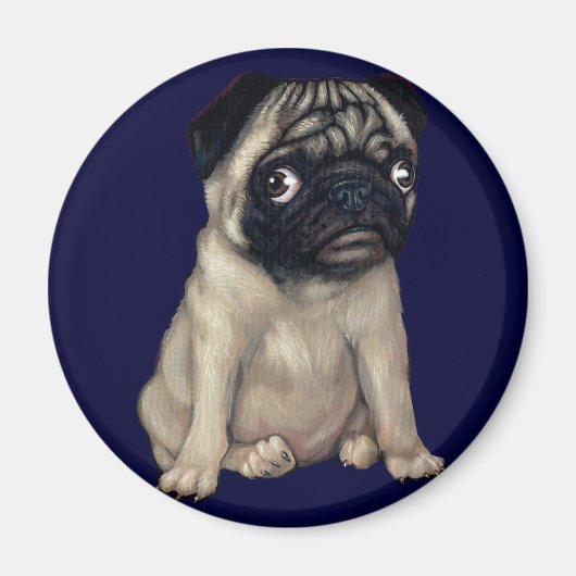 Pug Dog Magnet Magneet (Voorkant)