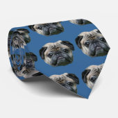 Pug Dog necktie Stropdas (Opgerold)