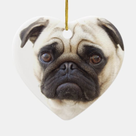 Pug Dog Ornament (Achterkant)