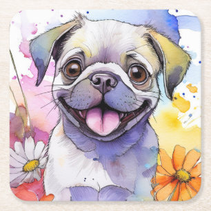 Pug Dog Paper Onderzetter