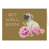 Pug Dog Peony Flowers | Profiteer snel van een wel