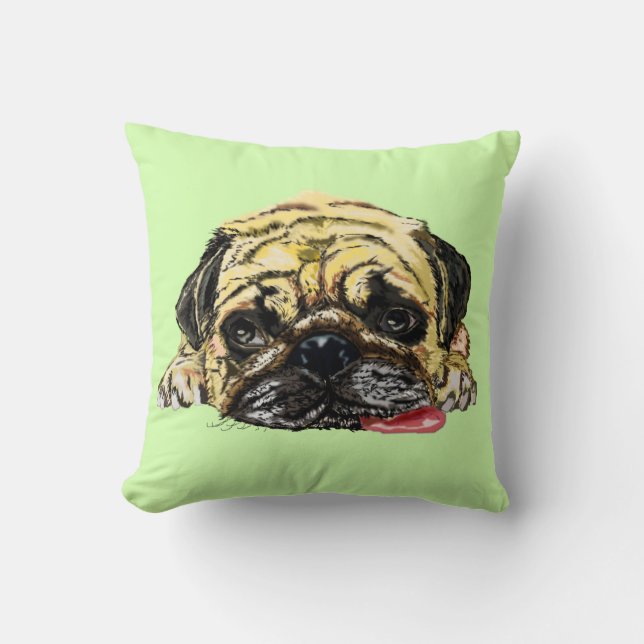 Pug Dog Pillow Kussen (Voorkant)
