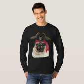 Pug Dog Pirate Classic T-shirt 210 (Voorkant volledig)