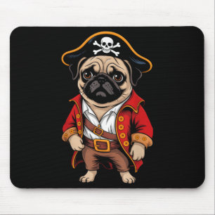 Pug Dog Pirate Shirt Boys Kinder Schedel Halloween Muismat