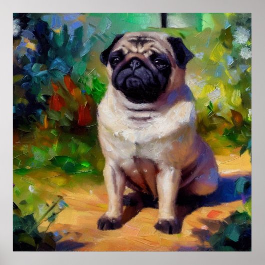 Pug Dog Poster (Voorkant)