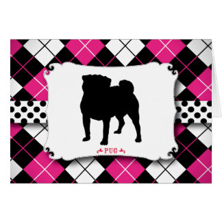 Pug Dog Punk Rock Pink Argyle