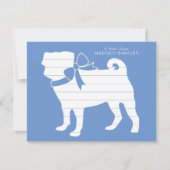 Pug Dog Puppy Bedankkaart (Voorkant)