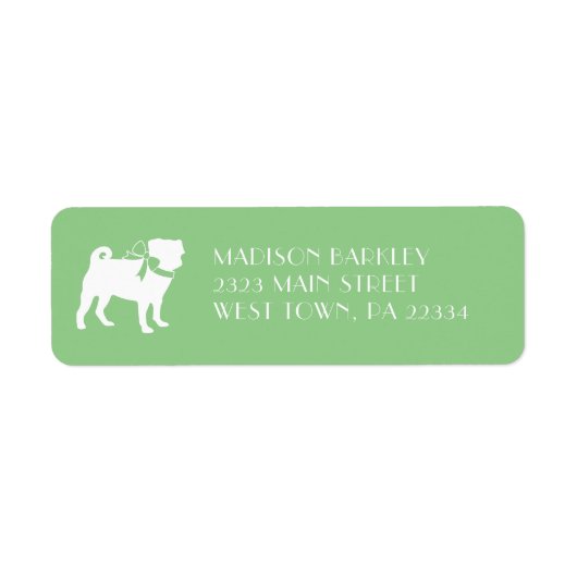 Pug Dog Puppy Label (Voorkant)