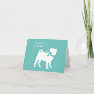 Pug Dog Puppy Note Card Notitiekaartje