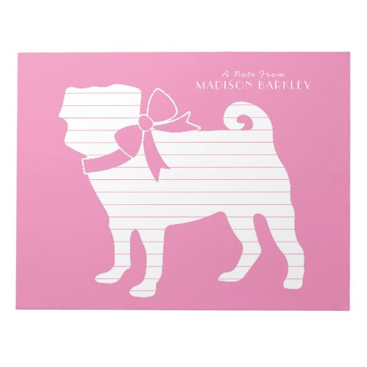 Pug Dog Puppy Notepad Notitieblok (Voorkant)
