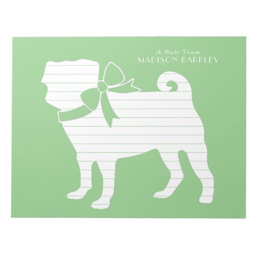 Pug Dog Puppy Notepad Notitieblok (Voorkant)