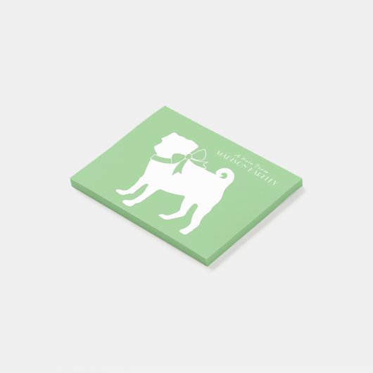 Pug Dog Puppy Post-it Notes (Schuin)