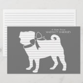 Pug Dog Puppy Stationery Briefpapier (Voorkant / Achterkant)