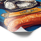 Pug Dog Queen Foto Afdruk (Hoek)