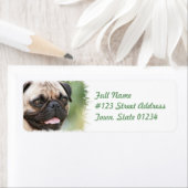 Pug Dog Retouradreslabel Etiket (Insitu)